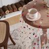 Новая американская вышитая скатерть из кружева с цветочным узором, пыленепроницаемая, для украшения спальни, столовой, обеденного стола