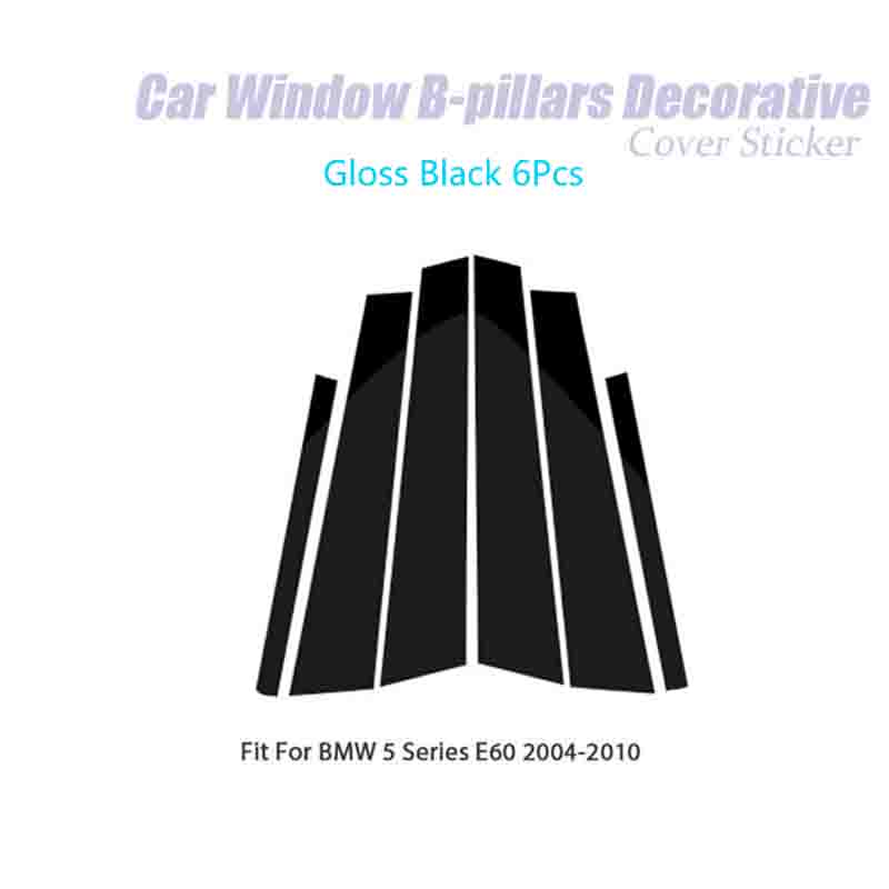 Глянцевый черный для BMW E60 E90 F30 F10 F20 F07 E70 E84 E46 X1, декоративная наклейка на окно автомобиля, средние стойки, отделка для стайлинга автомобиля