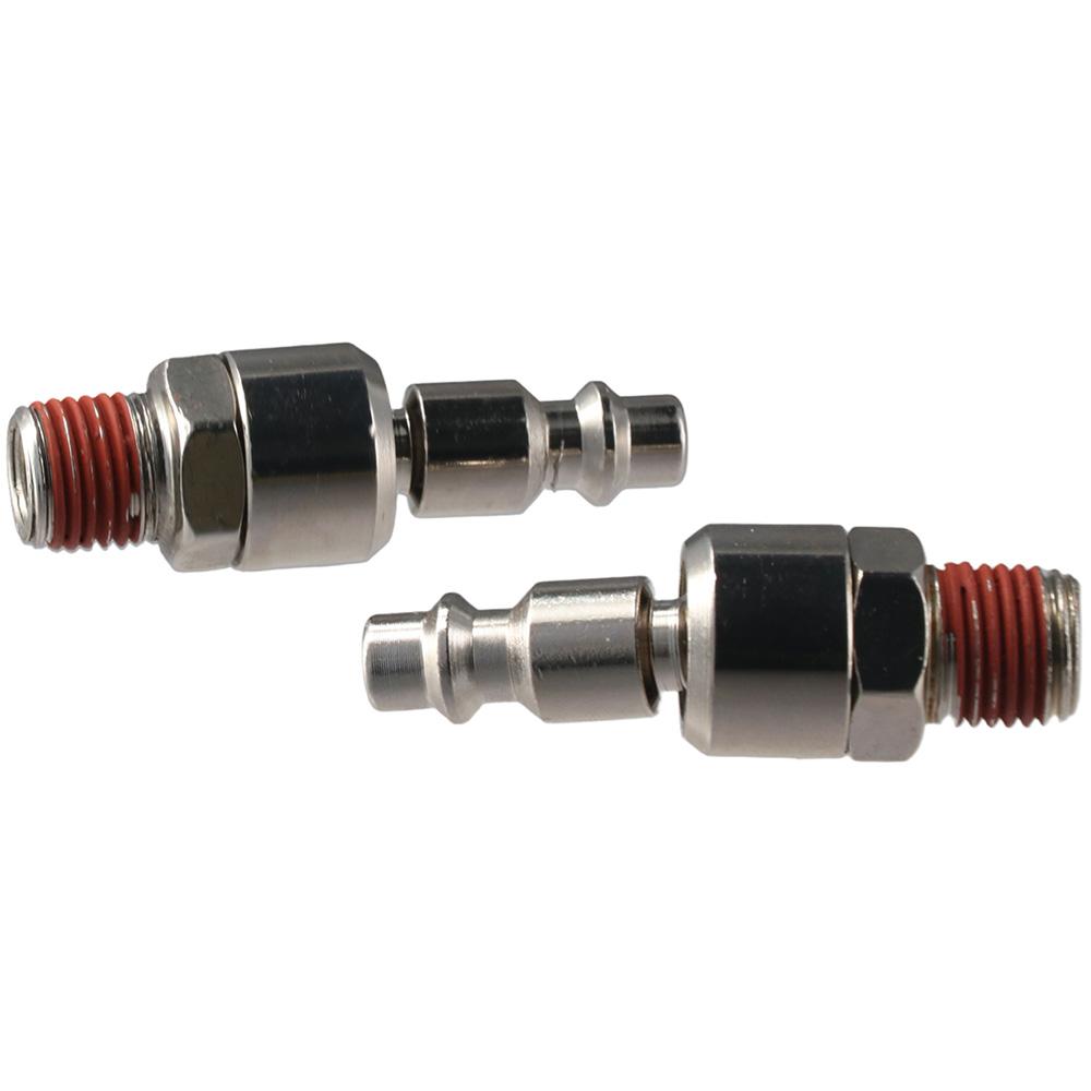 2PCS 1/4in NPT Swivel Coupler and Plug Flexible Swivel Air Plug Air Hose Fittings Pneumatic Tools