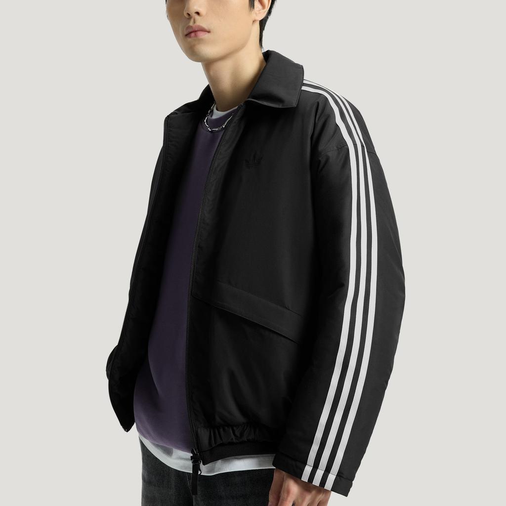 adidas Оригиналы Осень/Зима 25 Премиум 3S Pad Теплая Спортивная Свободная Полосатая Хлопковая Куртка Мужская Куртка KS5336