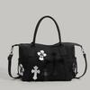 Patchwork Carry-on Bag Cross Large Capacity Stylish Single Shoulder Crossbody Bag Simple Commuter Bag