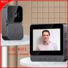 Wireless Smart Doorbell with Display, Voice Intercom, Home Alarm, and Electronic Peephole