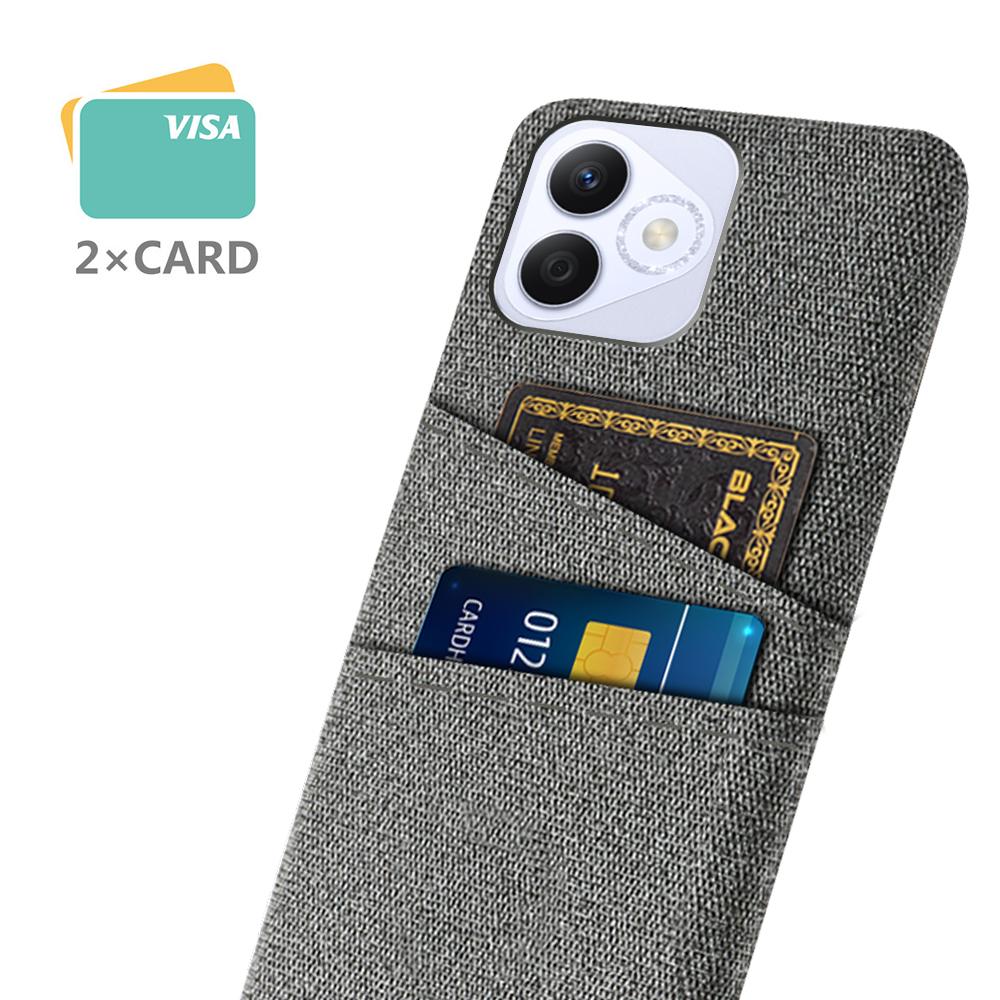 For Honor X60i 5G Case Cloth+Hard PC Phone Cover with Dual Card Slots