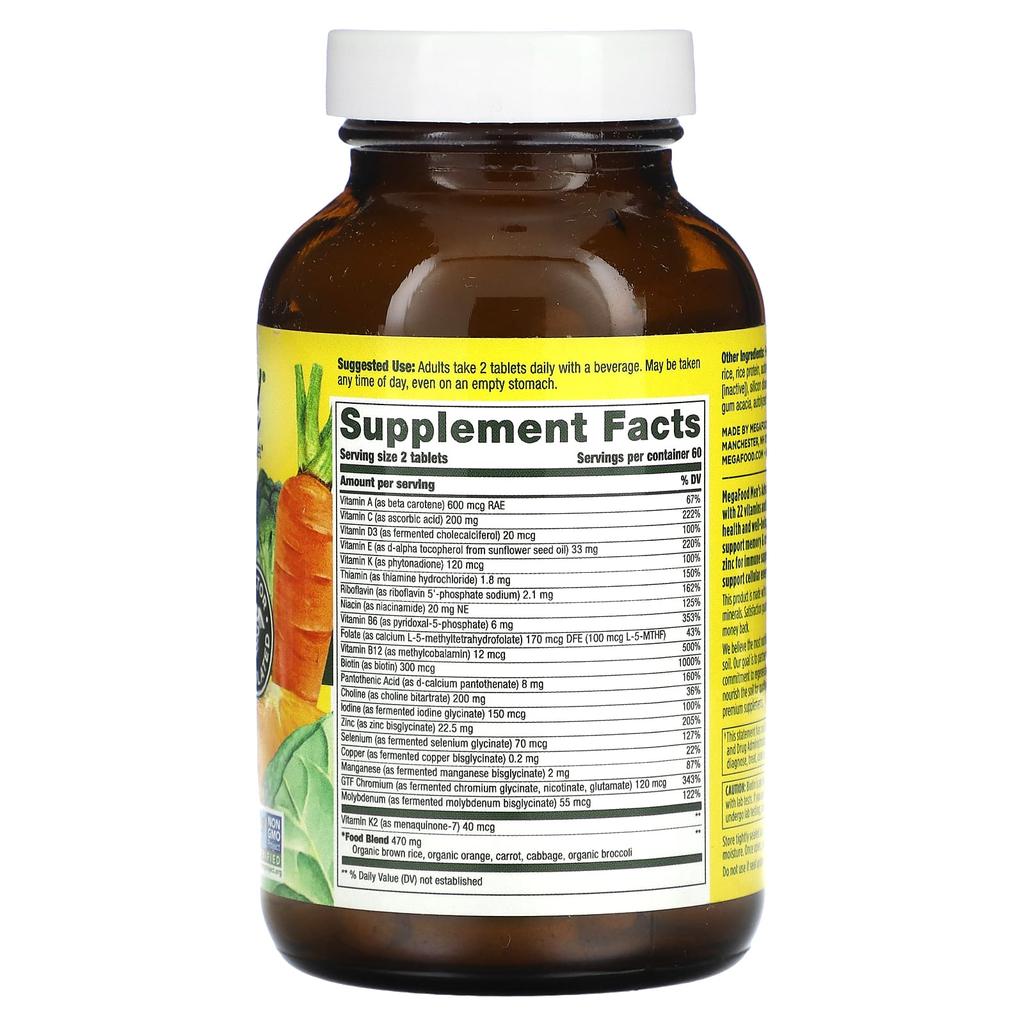 MegaFood Men's Multivitamin, 120 Tablets