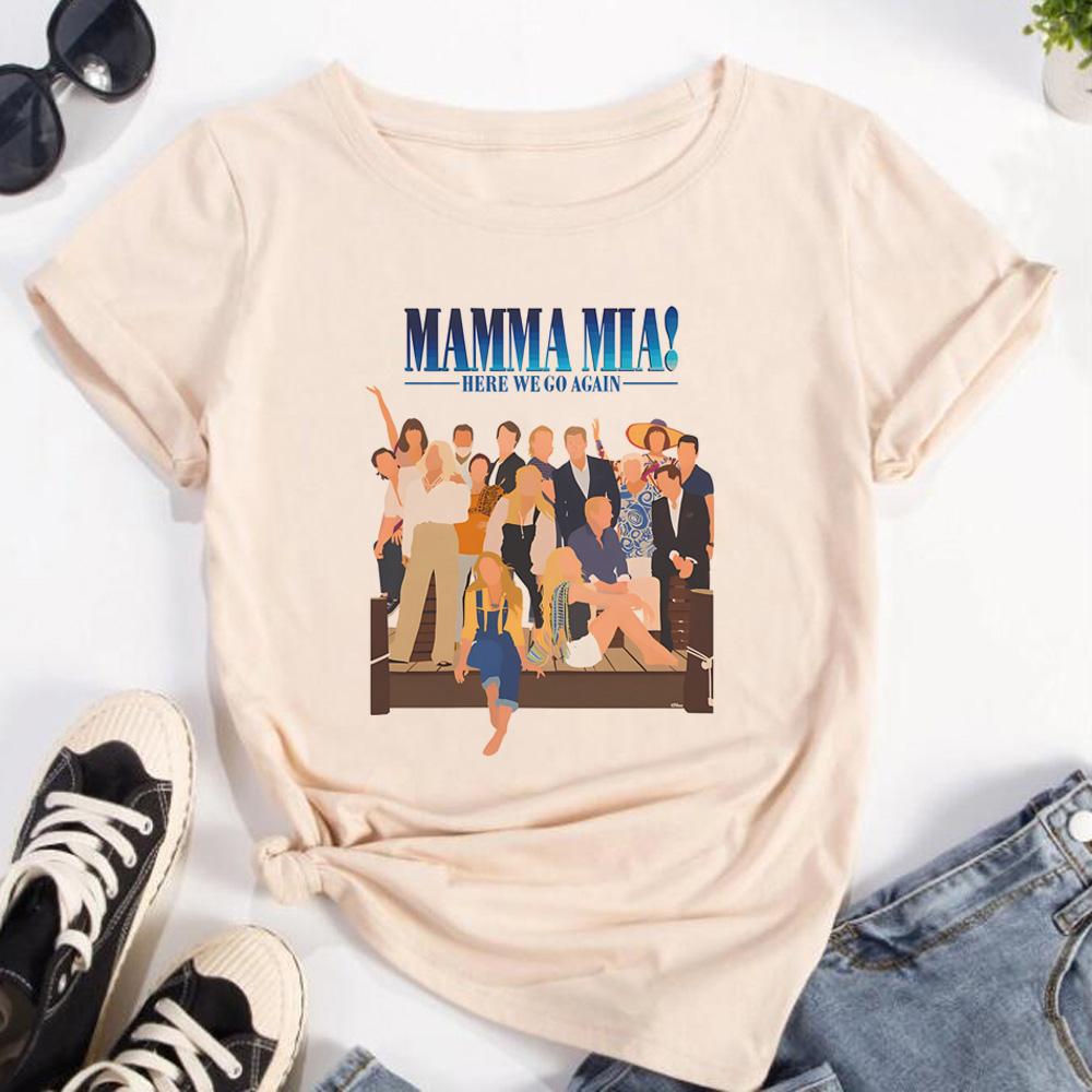 Футболка Mamma Mia Женская уличная одежда графическая аниме футболка женская харадзюку y2k Японская одежда