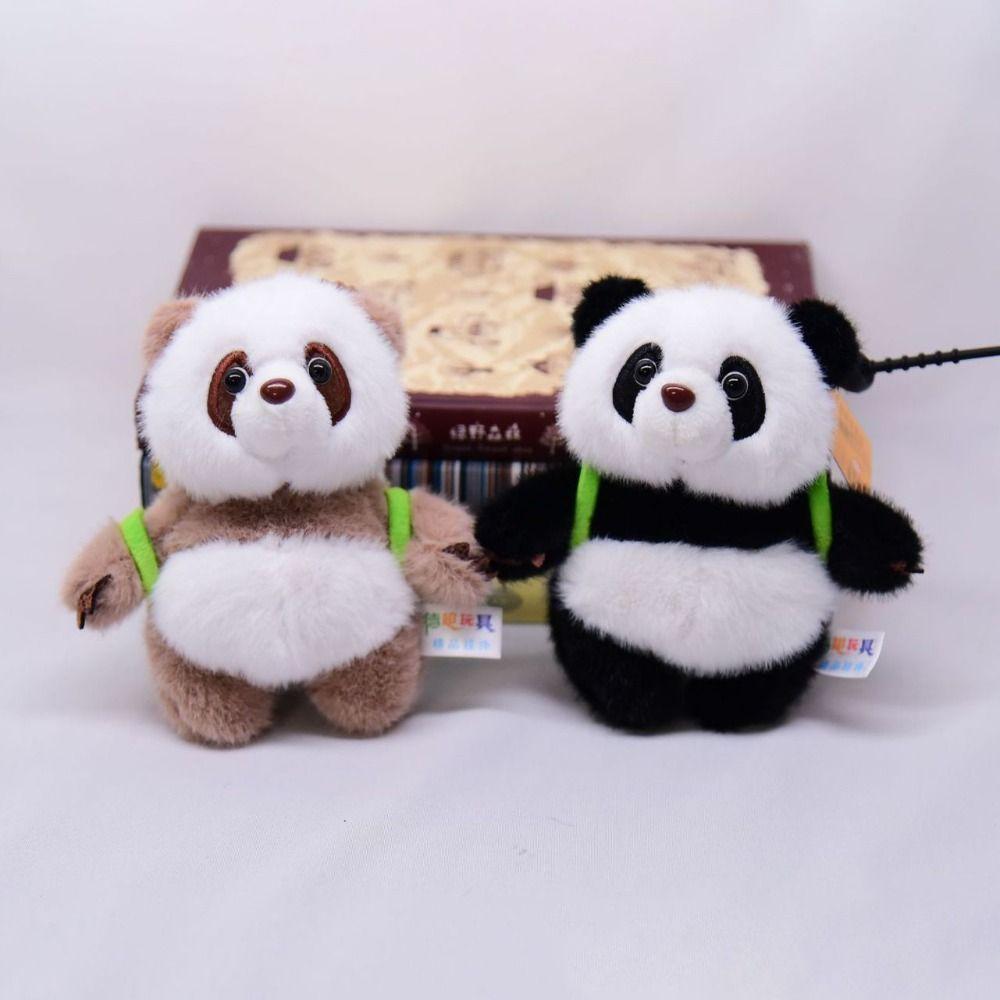 Soft Plush Doll Pendant Cartoon Car Key Ring Portable Panda Keychain  Girl