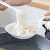 1Pcs Skimmer Food Straining Spoon Anti-scald Colander Strainer Portable Plastic Spoon