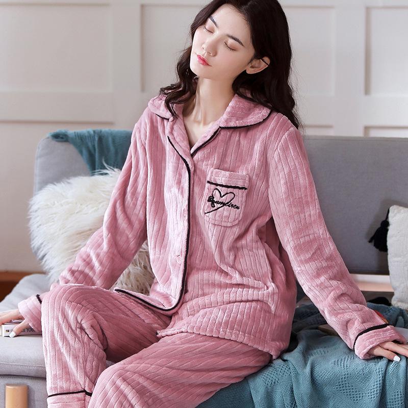 Women's Pajamas Set Warm Cartoon Leisure Women's Pajamas Set I Am Homewear Set