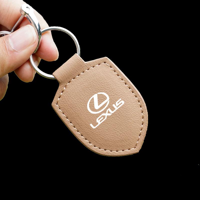 Car Keychain Shield Leather Keyring Car Motorcycle Keyring Holder For Lexus RX330 IS250 Ct200h ES300h RX350 IS300h NX300h RX400h