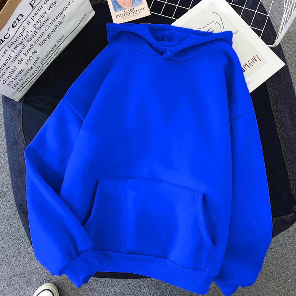 Women's Blank Solid Color Hoodie 2024