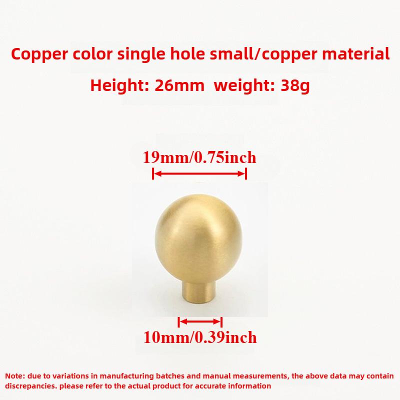 Brass Cabinet Handles Copper Furniture Hardware Round Ball Drawer Knobs Antique Long Wardrobe Pulls Kitchen Cupboard Door Handle
