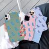 Чехол для телефона iPhone 12 Pro MAX 13 7 8 Plus X XR XS SE 2020, матовый мягкий чехол из ТПУ с милым динозавром для iPhone 11, защитный чехол для телефона