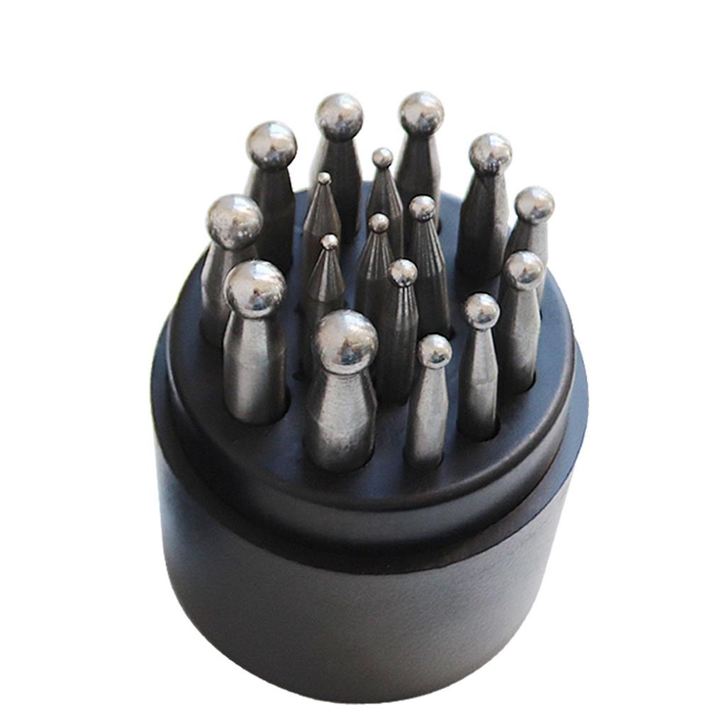 Набор пуансонов, 17 шт., блок для формовки металла, инструмент для ковки ювелирных изделий