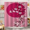 Japanese Style Koi Cherry Blossom Pattern Bathroom Shower Curtain Bathroom Partition Curtain Light Opaque Waterproof