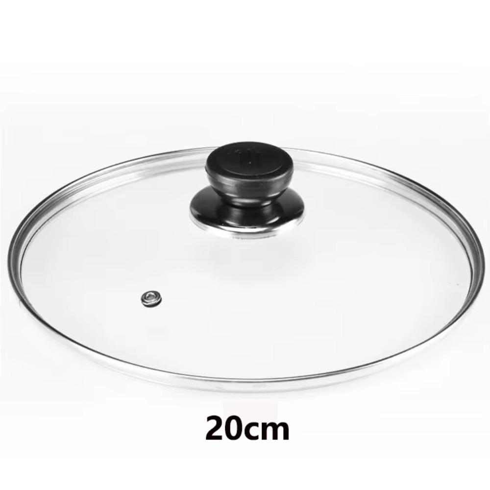 Round Frying Pan Cover Tempered Glass Pot Lid Durable Wok Pan Lid Kitchen Accessories