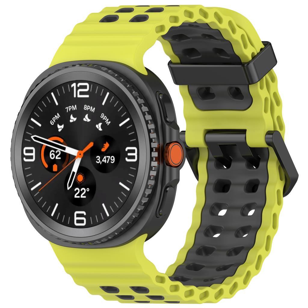 Двухцветные дышащие силиконовые ремешки для Samsung Watch, спортивная сменная лента для Galaxy Watch 8 40 мм 44 мм 8 Classic