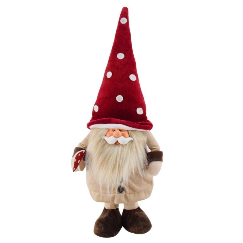 652F Portable Handmade Dwarf Gnomes Mushroom Gnomes for Tabletop Christmas Decors