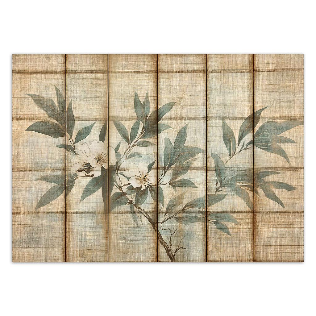 Wallpaper łogyga plants with flowers in warm colors