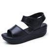2024 Summer New Shoes Woman Split Leather Hollow Out Flat Sandals Casual Soft Women Sandals Bottom Female Beach Sandal
