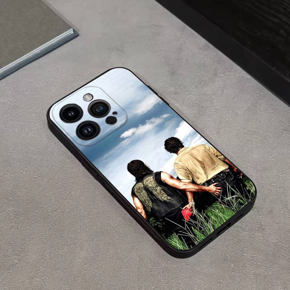 Daryl Walking Dead Phone Case For iPhone 16,15,14,13,12,11 Plus,Pro Max,XS,X,XR,SE,Mini,8,7,Soft Silicone Black Cover
