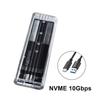 M.2 NVME SATA SSD Enclosure USB Type C 10Gbps 5Gbps PCI-E M2 SSD Transparent External Case Hard Disk Box for M2 2230/2242/2260/2280 SSD