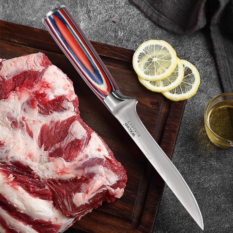 5Cr15MOV Нержавеющая сталь Нож шеф-повара тесак Дамасский узор Кухонный нож Набор японских ножей Сантоку Инструмент для разделки