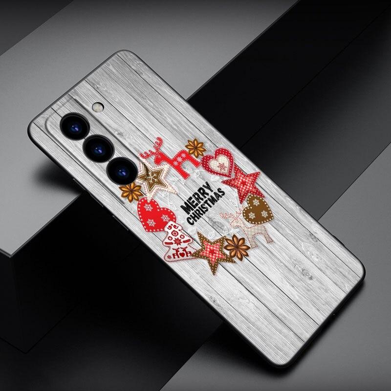 Чехол для телефона Merry Christmas для Samsung Galaxy S22 Pro S21 S20 FE Ultra S10 Lite S10 S10E S9 S8 Plus, мягкий черный чехол из ТПУ