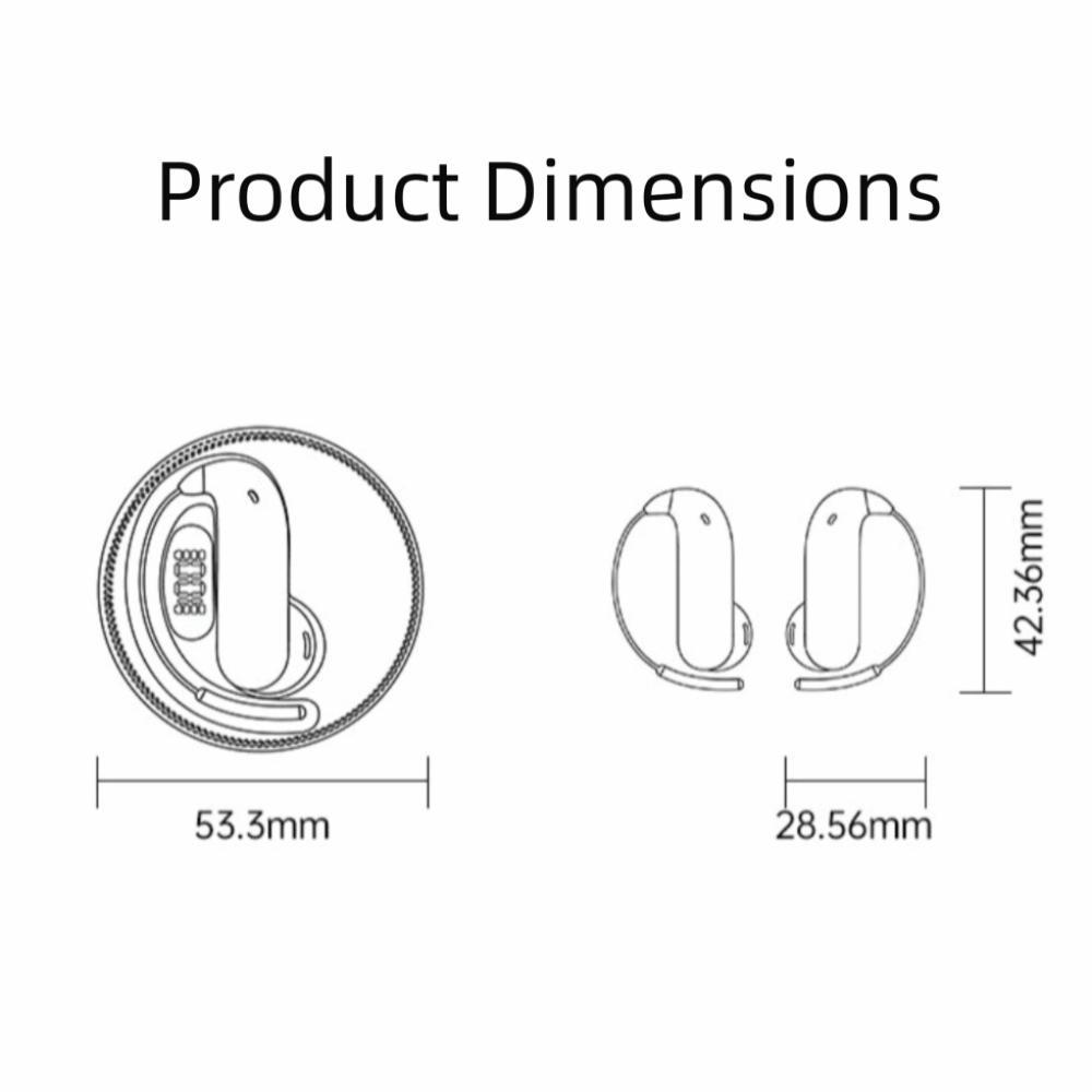 Digital Display Translation Bluetooth Earphones Ultra-Thin Design Sports Headphones  Sports