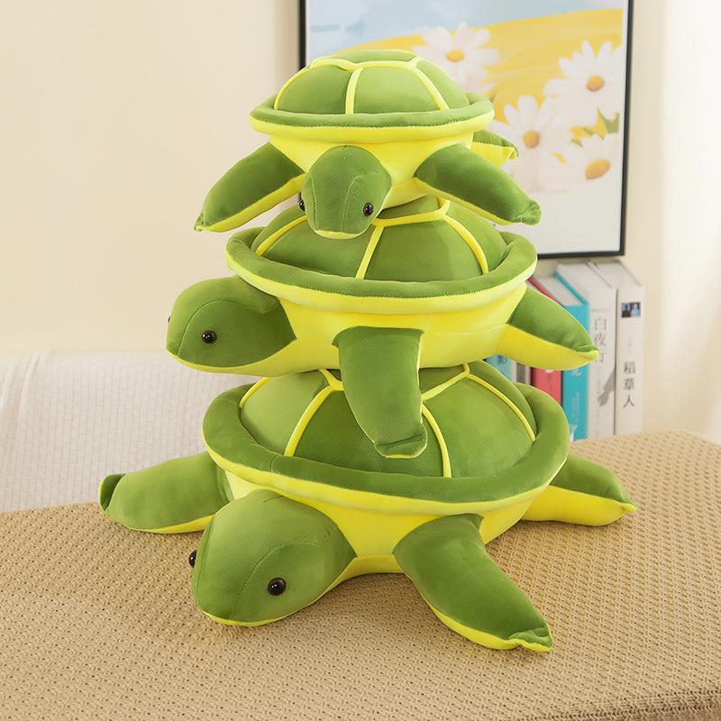 Мягкая плюшевая игрушка в виде черепахи из хлопка, подушка для спинки, большая глазная кукла-черепаха, детская тряпичная кукла