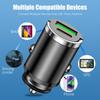 Автомобильное зарядное устройство 12-24 В с автоматическим выдвижным кольцом, два порта PD+USB, быстрая зарядка Type-C QC3.0, автомобильное зарядное устройство, адаптер для прикуривателя