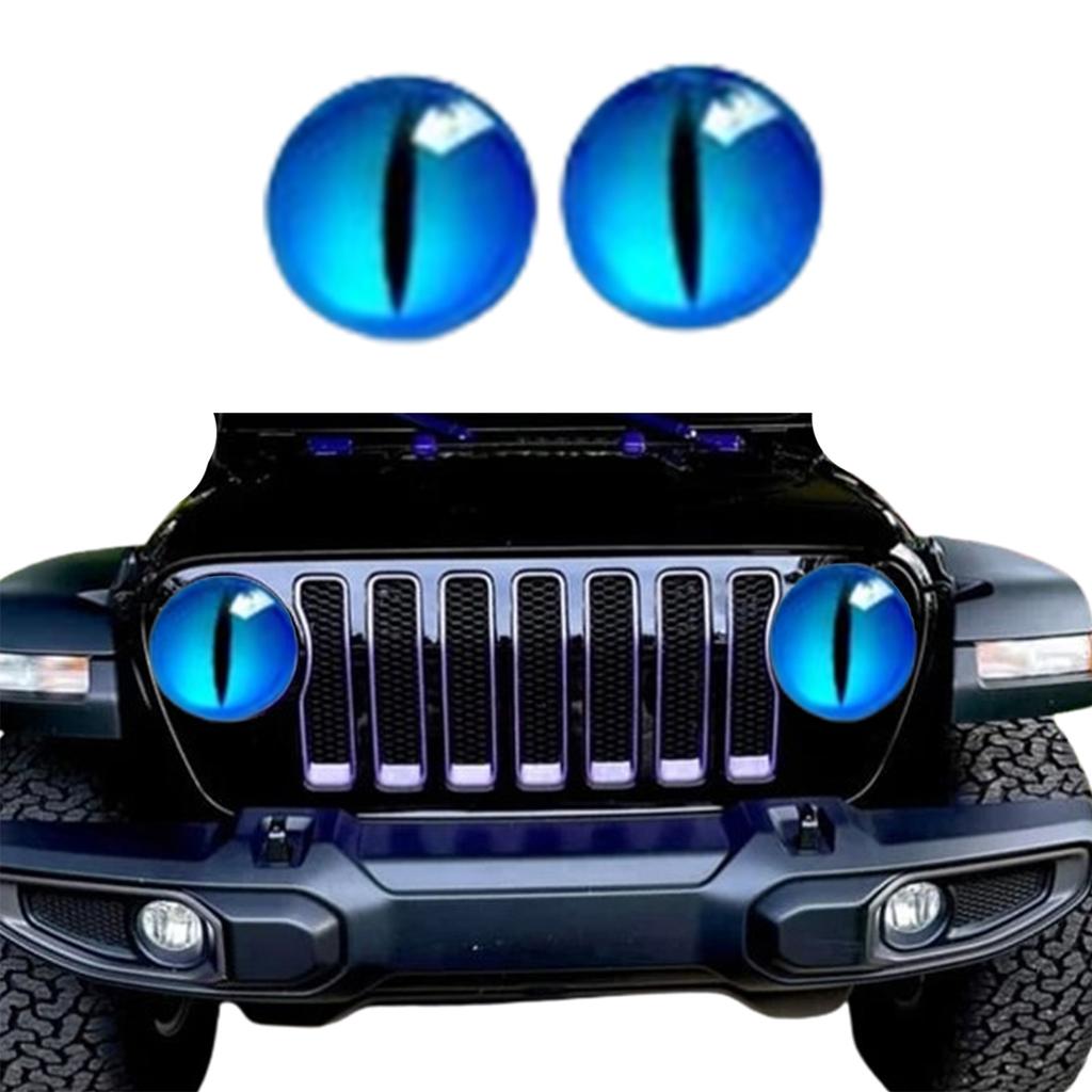 Наклейки на фары с глазами зверя, наклейки с глазами для фар джипа, наклейка на круглую фару, наклейка на фару с 3D стереоглазами, наклейка на фару с круглым глазом