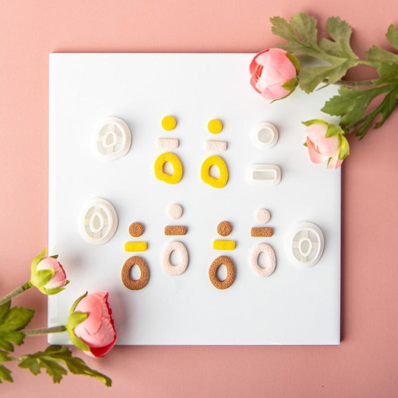 Мягкая керамика, резак для глины, геометрическая форма для вырезания сережек, пластиковая глина, форма для сережек, керамические инструменты для начинающих