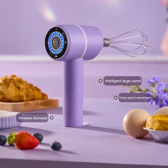 Электрический миксер для яиц, ручной миксер, USB-C, зарядка, беспроводной венчик со съемными венчиками, 3 скорости