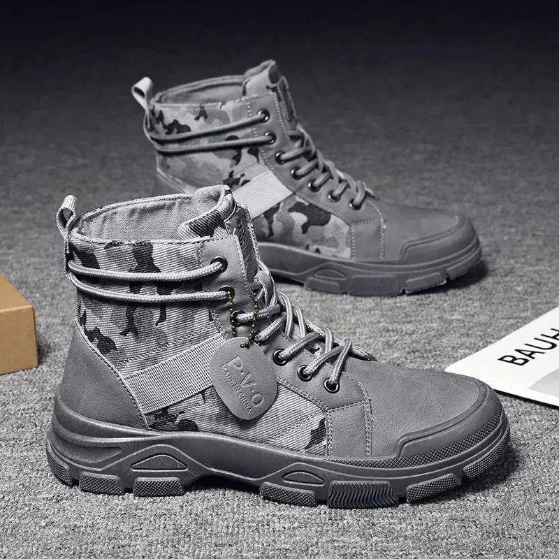 Высокие мужские ботинки FashionableBoots Outdoor Platform Desert Casual Comfortable Men's