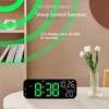 Fashion Digital Alarm Clock Temperature and Date Week Display Night Mode Table Clock Voice Control 12/24H Electronic LED Alarm Clocks