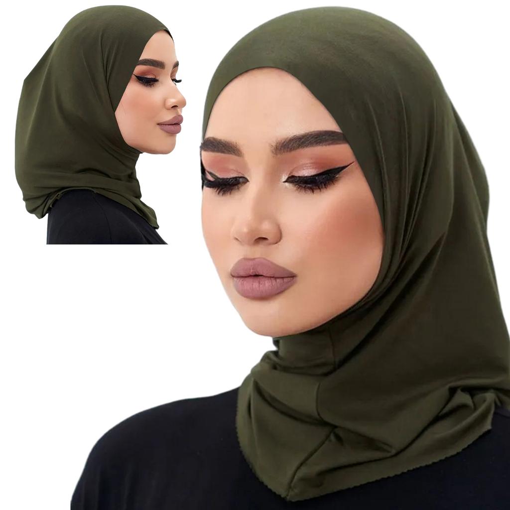 Woman Pray Inner Turban Cap Wedding Church Hijab Lightweight Hijab Hot Weather Muslims Pray Anti Uv Islamic Headscarf