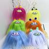 1PC Cartoon Fried Doll Keychain Bag Pendant Popular Fried Hair Funny Sausage Mouth Plush Toy Cute