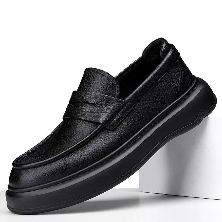 Wenzhou Genuine Leather Men's Shoes Spring and Summer New Men's Cowhide Business Dress Soft Sole Versatile Men's Casual Leather Shoes Men
