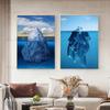 Скандинавский современный стиль, современные пейзажные постеры и принты, снежная гора, айсберг, настенная живопись на холсте, настенная картина для домашнего декора, без рамки