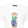 Polo Ralph Lauren Ss24 Logo Bear Pattern Printed Casual Short Sleeve T Shirt Women T Shirt White 211935615-001