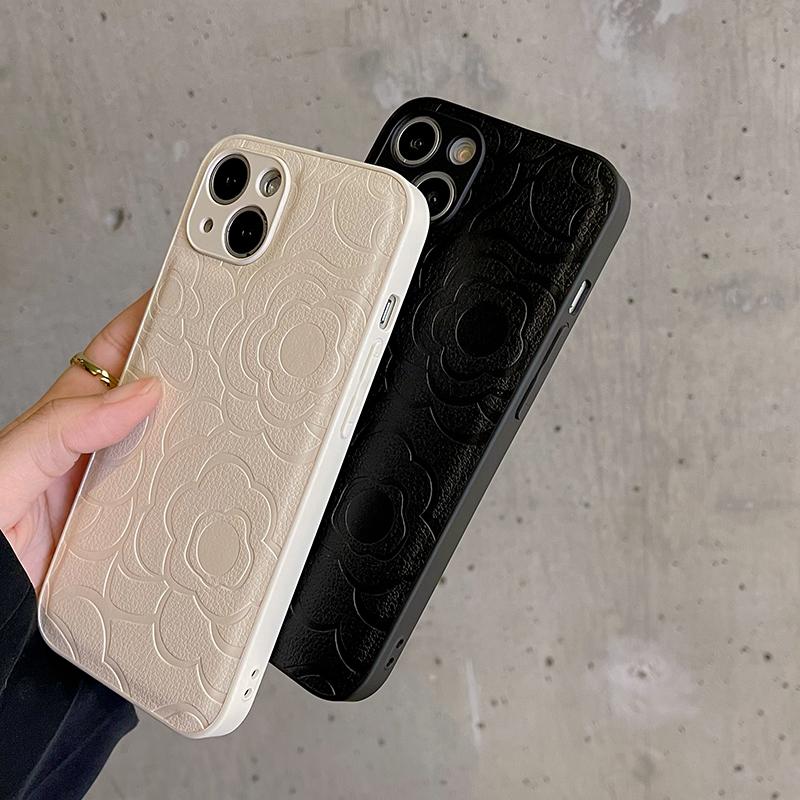 Роскошный кожаный чехол для телефона с 3D принтом «Цветок камелии» для Iphone 13 Pro Max Mini 12 11 7 8 Plus X Xs Xr Se 2020 2, женский чехол