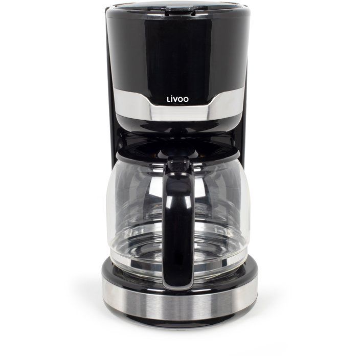 Cafetière électrique - LIVOO - DOD201N - 1000 W - 1,5 L - 12 à 14 tasses - Noir