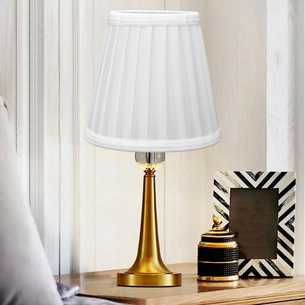2PCS White/Yellow/Red Small Lamp Shade Clip On Design Pleated Fabric Lampshade  Wall Lamp