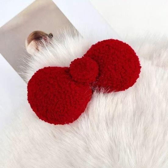 Плюшевая шапка с бантом, теплая зимняя шапка, плюшевая ткань, регулируемая посадка, шапка кошки, головной убор для холодной погоды