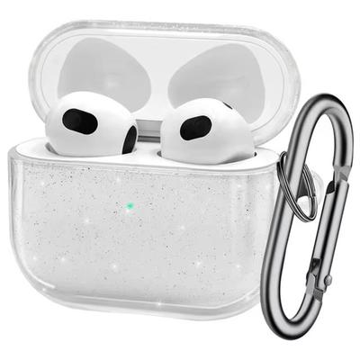Мягкий чехол для наушников Bling Glitter для Apple Airpods Pro 2 2022 2-го поколения Air Pods 3 2 1 3-го поколения с брелоком