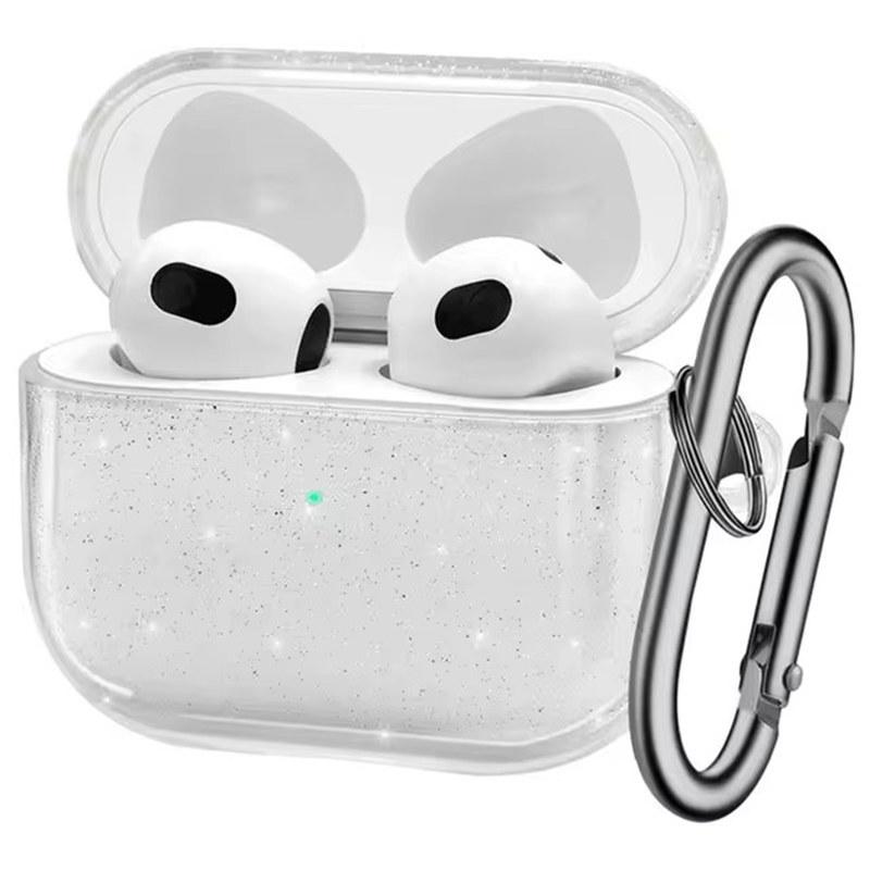 Мягкий чехол для наушников Bling Glitter для Apple Airpods Pro 2 2022 2-го поколения Air Pods 3 2 1 3-го поколения с брелоком