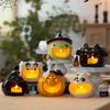 Pumpkin Candlestick Halloween Ceramic Candlestick Atmosphere Decoration and Fun Candy Storage Desktop Decoration Creativity