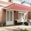 Retractable Awning Red and White 500 x 300 cm