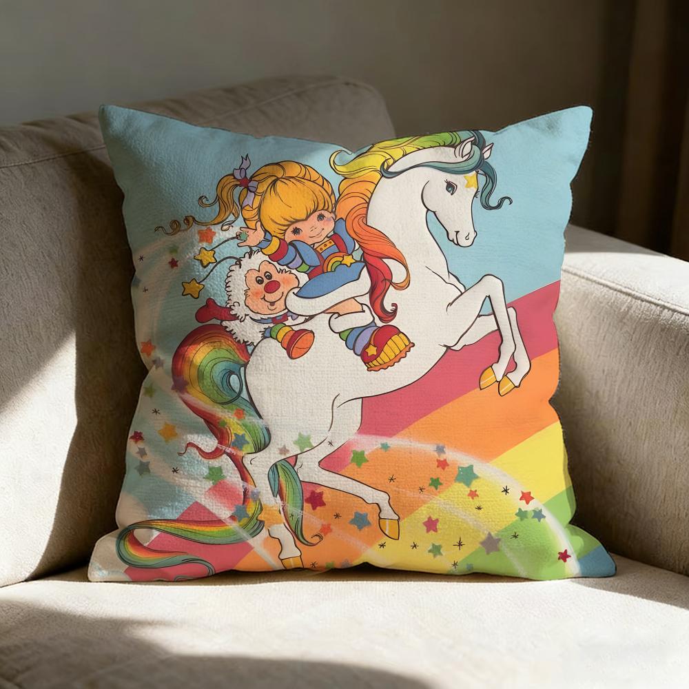 Rrainbow Brite Cute Pillow Case Pillowcase Doublesided Printed Sofa Cushion Bedroom Headboard Pillow
