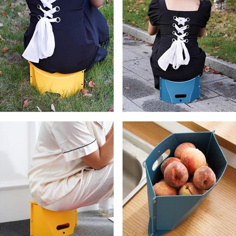 Пластиковый складной стул-карта, сиденья для кемпинга на открытом воздухе, сумка для хранения, портативная корзина для покупок для пеших прогулок, пикников, кемпинга